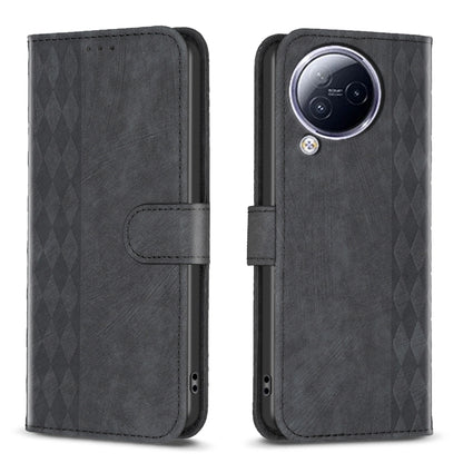 Plaid Embossed Leather Phone Case, For Xiaomi Poco F5 5G / Redmi Note 12 Turbo, For Xiaomi Redmi Note 12S 4G / Note 11, For Xiaomi Redmi Note 12 4G Global, For Xiaomi Civi 3 5G