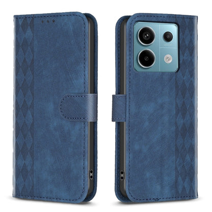 Plaid Embossed Leather Phone Case, For Xiaomi Redmi 13C, For Xiaomi Redmi Note 13 Pro+ 5G, For Xiaomi Redmi Note 13 Pro 5G, For Xiaomi Redmi 12 4G
