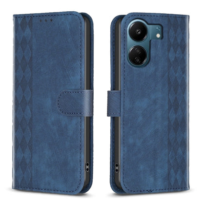 Plaid Embossed Leather Phone Case, For Xiaomi Redmi 13C, For Xiaomi Redmi Note 13 Pro+ 5G, For Xiaomi Redmi Note 13 Pro 5G, For Xiaomi Redmi 12 4G