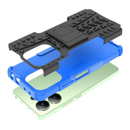 Tire Texture TPU + PC Phone Case with Holder, For Xiaomi Redmi A3 4G, For Xiaomi Redmi Note 13 4G, For Xiaomi Poco C65, For Xiaomi Redmi Note 13 5G Global, For Xiaomi Redmi 13C 4G, For Xiaomi Redmi Note 13 Pro+ 5G, For Xiaomi Redmi Note 13 Pro 5G Globa...