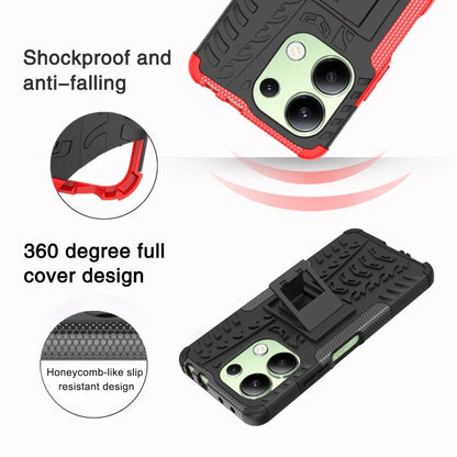 Tire Texture TPU + PC Phone Case with Holder, For Xiaomi Redmi A3 4G, For Xiaomi Redmi Note 13 4G, For Xiaomi Poco C65, For Xiaomi Redmi Note 13 5G Global, For Xiaomi Redmi 13C 4G, For Xiaomi Redmi Note 13 Pro+ 5G, For Xiaomi Redmi Note 13 Pro 5G Globa...