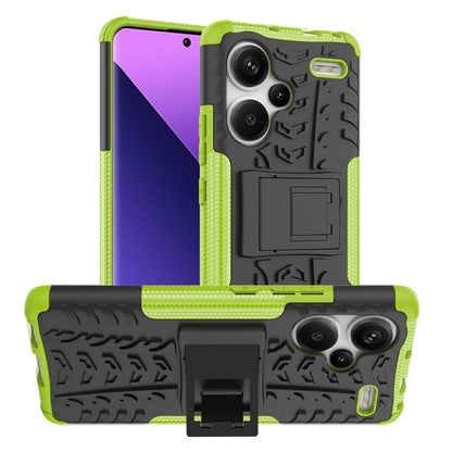 Tire Texture TPU + PC Phone Case with Holder, For Xiaomi Redmi A3 4G, For Xiaomi Redmi Note 13 4G, For Xiaomi Poco C65, For Xiaomi Redmi Note 13 5G Global, For Xiaomi Redmi 13C 4G, For Xiaomi Redmi Note 13 Pro+ 5G, For Xiaomi Redmi Note 13 Pro 5G Globa...