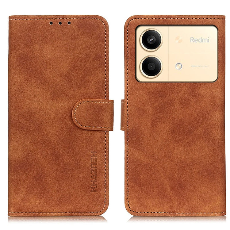 KHAZNEH Retro Texture Flip Leather Phone Case, For Xiaomi Redmi Note 13 4G, For Xiaomi Poco X6 Pro 5G/Redmi K70E, For Xiaomi Redmi Note 13R Pro, For Xiaomi 14 Ultra, For Xiaomi 14 Pro, For Xiaomi 14