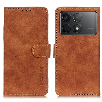 KHAZNEH Retro Texture Flip Leather Phone Case, For Xiaomi Poco F6 / Redmi Turbo 3, For Xiaomi Poco F6 Pro, For Xiaomi Redmi K70 5G / K70 Pro 5G, For Xiaomi Redmi Note 13 Pro 4G/Poco M6 Pro 4G, For Xiaomi Redmi A3, For Xiaomi Redmi 13C