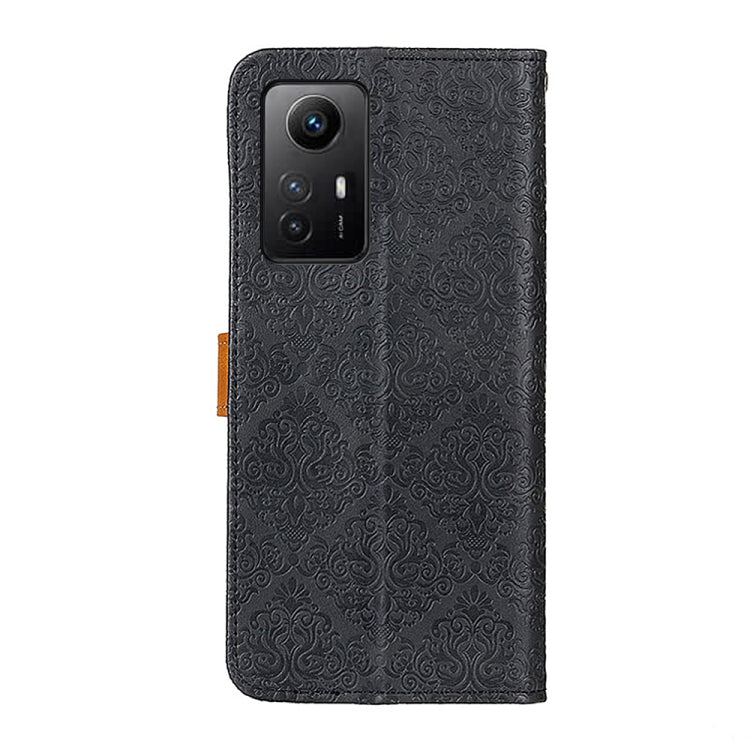 European Floral Embossed Leather Phone Case, For Xiaomi Redmi Note 12S 4G
