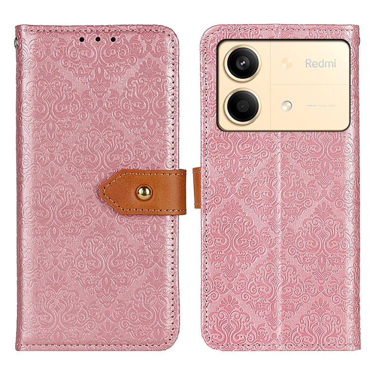 European Floral Embossed Leather Phone Case, For Xiaomi Redmi Note 13R Pro, For Xiaomi Redmi Note 13 Pro/Poco X6, For Xiaomi 14 Ultra, For Xiaomi Redmi Note 13 5G Global, For Xiaomi Redmi Note 13 Pro+, For Xiaomi 13T 5G / Redmi K60 Ultra 5G            ...