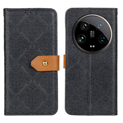 European Floral Embossed Leather Phone Case, For Xiaomi Redmi Note 13R Pro, For Xiaomi Redmi Note 13 Pro/Poco X6, For Xiaomi 14 Ultra, For Xiaomi Redmi Note 13 5G Global, For Xiaomi Redmi Note 13 Pro+, For Xiaomi 13T 5G / Redmi K60 Ultra 5G            ...