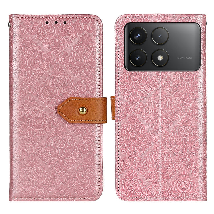 European Floral Embossed Leather Phone Case, For Xiaomi Poco F6 / Redmi Turbo 3, For Xiaomi Poco F6 Pro, For Xiaomi Redmi K70 5G / K70 Pro 5G, For Xiaomi Redmi Note 13 Pro 4G/Poco M6 Pro 4G, For Xiaomi Redmi A3, For Xiaomi Redmi 13C                    ...