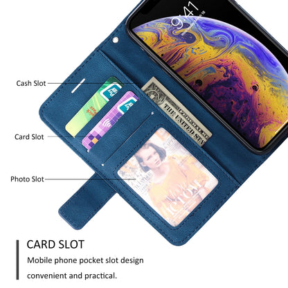 Skin Feel Splicing Horizontal Flip Leather Case with Holder & Card Slots & Wallet & Photo Frame, For iPhone XS / X, For iPhone 11, For iPhone 11 Pro, For iPhone 11 Pro Max