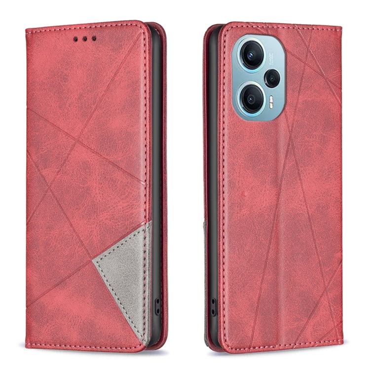 Rhombus Texture Magnetic Leather Phone Case, For Xiaomi Redmi 12 4G, For Xiaomi Poco F5 5G / Redmi Note 12 Turbo, For Xiaomi Redmi Note 12S 4G / Note 11, For Xiaomi Civi 3 5G