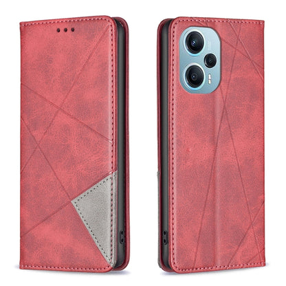 Rhombus Texture Magnetic Leather Phone Case, For Xiaomi Redmi 12 4G, For Xiaomi Poco F5 5G / Redmi Note 12 Turbo, For Xiaomi Redmi Note 12S 4G / Note 11, For Xiaomi Civi 3 5G