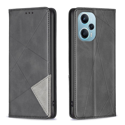 Rhombus Texture Magnetic Leather Phone Case, For Xiaomi Redmi 12 4G, For Xiaomi Poco F5 5G / Redmi Note 12 Turbo, For Xiaomi Redmi Note 12S 4G / Note 11, For Xiaomi Civi 3 5G
