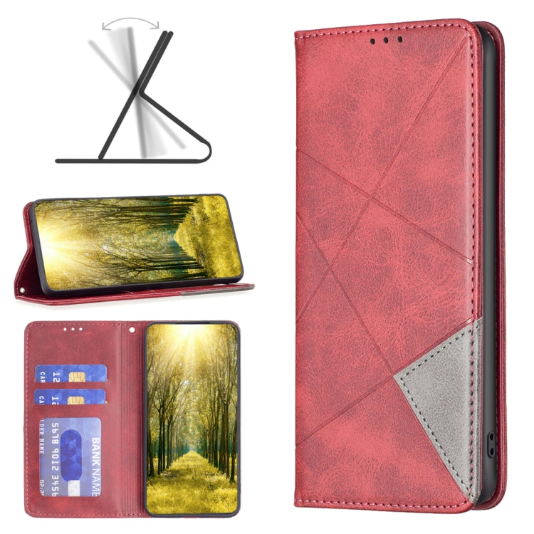 Rhombus Texture Magnetic Leather Phone Case, For Xiaomi Redmi 12 4G, For Xiaomi Poco F5 5G / Redmi Note 12 Turbo, For Xiaomi Redmi Note 12S 4G / Note 11, For Xiaomi Civi 3 5G