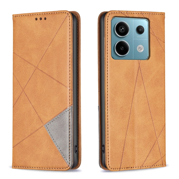 Rhombus Texture Magnetic Leather Phone Case, For Xiaomi Redmi Note 13 Pro+ 5G, For Xiaomi Redmi Note 13 Pro 5G, For Xiaomi 13T / 13T Pro / Redmi K60 Ultra, For Xiaomi Redmi K70 / K70 Pro