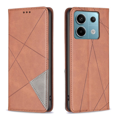 Rhombus Texture Magnetic Leather Phone Case, For Xiaomi Redmi Note 13 Pro+ 5G, For Xiaomi Redmi Note 13 Pro 5G, For Xiaomi 13T / 13T Pro / Redmi K60 Ultra, For Xiaomi Redmi K70 / K70 Pro