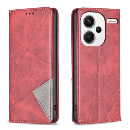Rhombus Texture Magnetic Leather Phone Case, For Xiaomi Redmi Note 13 Pro+ 5G, For Xiaomi Redmi Note 13 Pro 5G, For Xiaomi 13T / 13T Pro / Redmi K60 Ultra, For Xiaomi Redmi K70 / K70 Pro