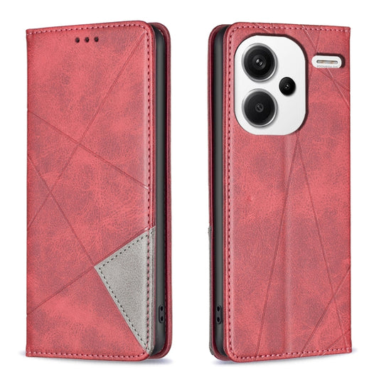 Rhombus Texture Magnetic Leather Phone Case, For Xiaomi Redmi Note 13 Pro+ 5G, For Xiaomi Redmi Note 13 Pro 5G, For Xiaomi 13T / 13T Pro / Redmi K60 Ultra, For Xiaomi Redmi K70 / K70 Pro
