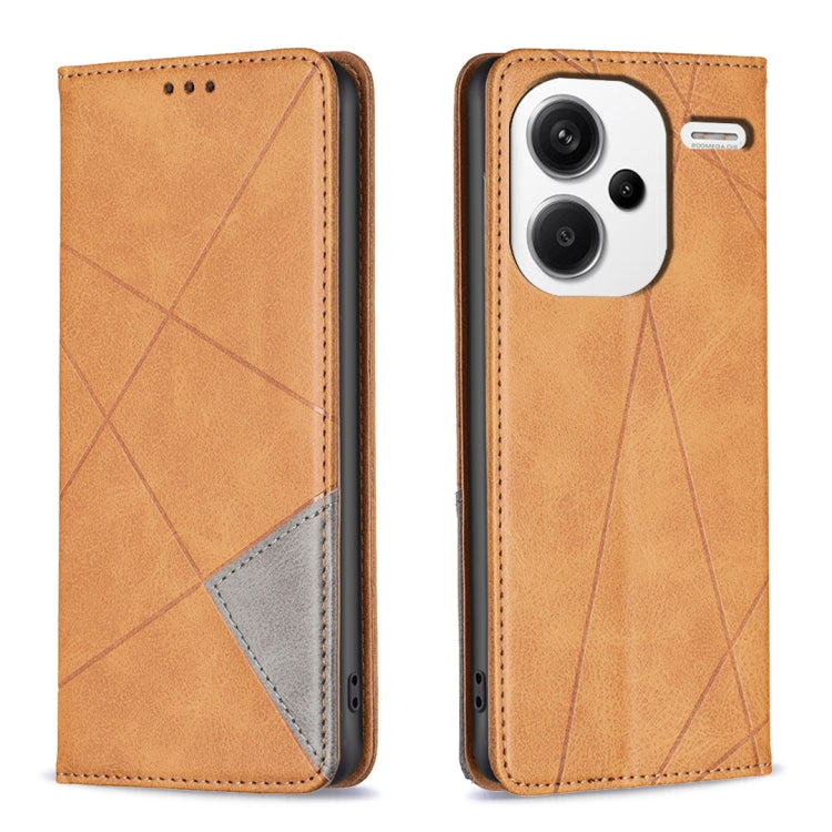 Rhombus Texture Magnetic Leather Phone Case, For Xiaomi Redmi Note 13 Pro+ 5G, For Xiaomi Redmi Note 13 Pro 5G, For Xiaomi 13T / 13T Pro / Redmi K60 Ultra, For Xiaomi Redmi K70 / K70 Pro