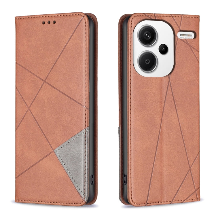 Rhombus Texture Magnetic Leather Phone Case, For Xiaomi Redmi Note 13 Pro+ 5G, For Xiaomi Redmi Note 13 Pro 5G, For Xiaomi 13T / 13T Pro / Redmi K60 Ultra, For Xiaomi Redmi K70 / K70 Pro