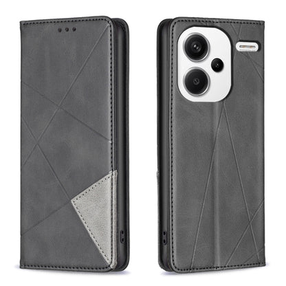 Rhombus Texture Magnetic Leather Phone Case, For Xiaomi Redmi Note 13 Pro+ 5G, For Xiaomi Redmi Note 13 Pro 5G, For Xiaomi 13T / 13T Pro / Redmi K60 Ultra, For Xiaomi Redmi K70 / K70 Pro