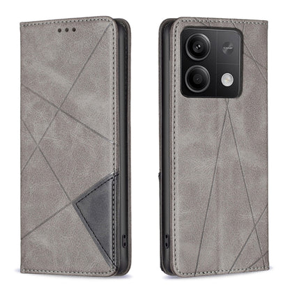 Rhombus Texture Magnetic Leather Phone Case, For Xiaomi Redmi Note 13 4G Global, For Xiaomi Redmi K70E, For Xiaomi Redmi Note 13, For Xiaomi Redmi 13C