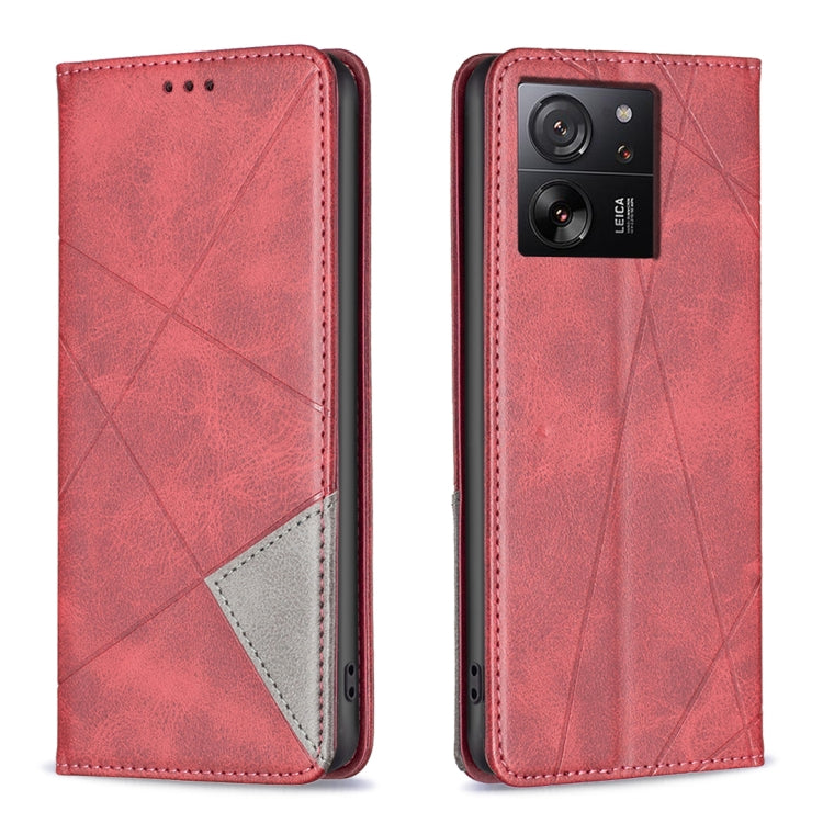 Rhombus Texture Magnetic Leather Phone Case, For Xiaomi Redmi Note 13 Pro+ 5G, For Xiaomi Redmi Note 13 Pro 5G, For Xiaomi 13T / 13T Pro / Redmi K60 Ultra, For Xiaomi Redmi K70 / K70 Pro