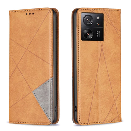 Rhombus Texture Magnetic Leather Phone Case, For Xiaomi Redmi Note 13 Pro+ 5G, For Xiaomi Redmi Note 13 Pro 5G, For Xiaomi 13T / 13T Pro / Redmi K60 Ultra, For Xiaomi Redmi K70 / K70 Pro