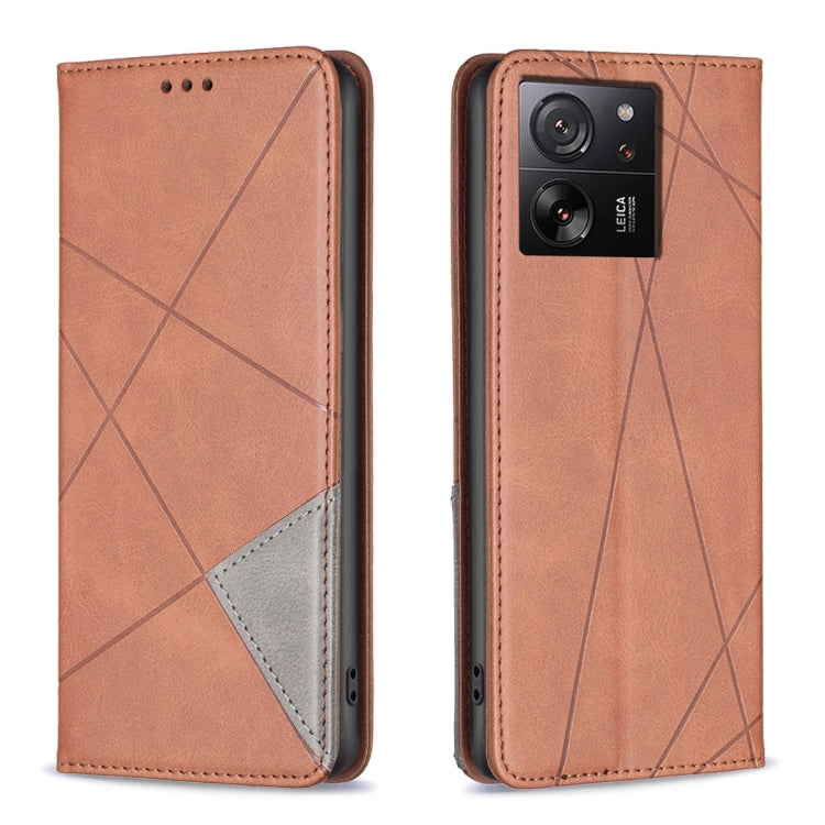 Rhombus Texture Magnetic Leather Phone Case, For Xiaomi Redmi Note 13 Pro+ 5G, For Xiaomi Redmi Note 13 Pro 5G, For Xiaomi 13T / 13T Pro / Redmi K60 Ultra, For Xiaomi Redmi K70 / K70 Pro