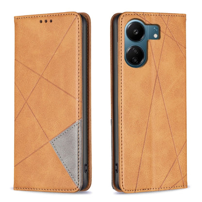 Rhombus Texture Magnetic Leather Phone Case, For Xiaomi Redmi Note 13 4G Global, For Xiaomi Redmi K70E, For Xiaomi Redmi Note 13, For Xiaomi Redmi 13C