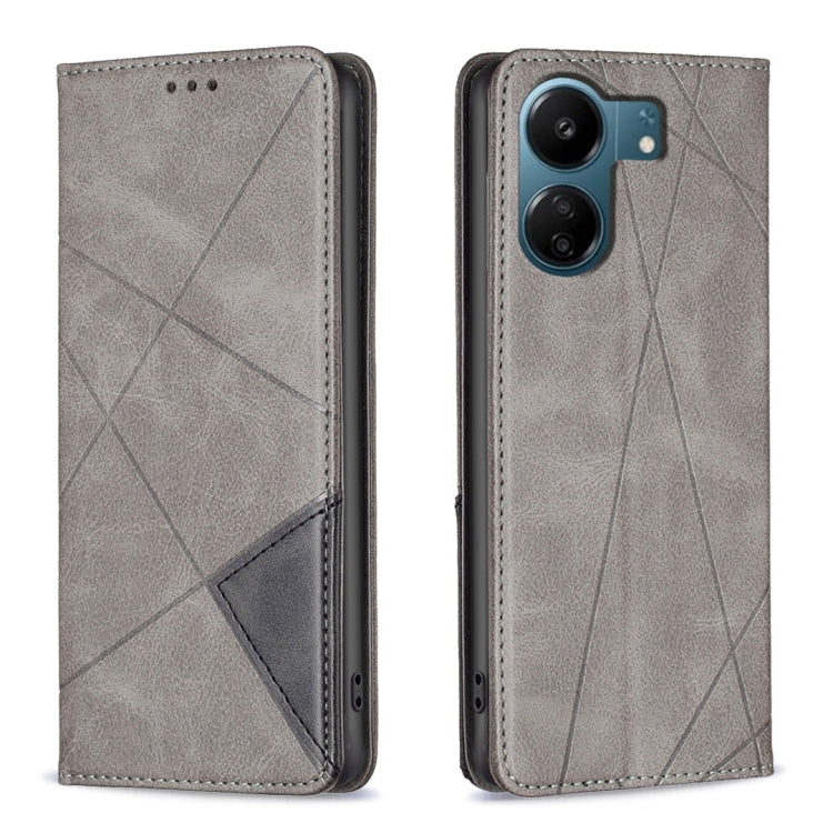 Rhombus Texture Magnetic Leather Phone Case, For Xiaomi Redmi Note 13 4G Global, For Xiaomi Redmi K70E, For Xiaomi Redmi Note 13, For Xiaomi Redmi 13C