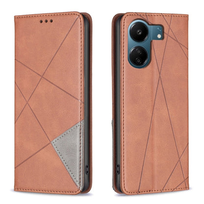 Rhombus Texture Magnetic Leather Phone Case, For Xiaomi Redmi Note 13 4G Global, For Xiaomi Redmi K70E, For Xiaomi Redmi Note 13, For Xiaomi Redmi 13C