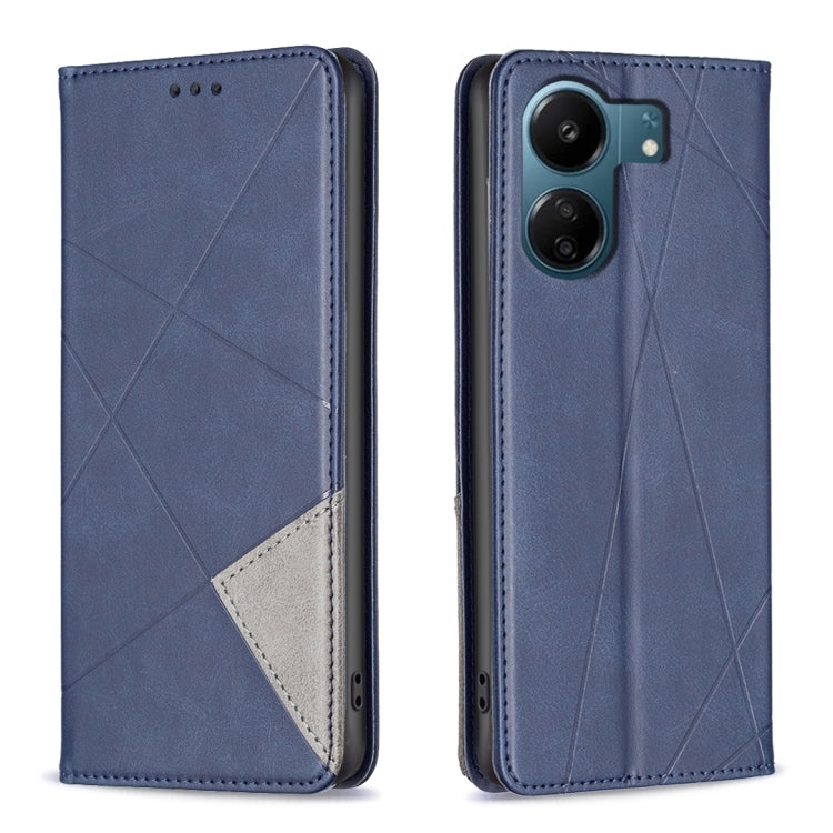 Rhombus Texture Magnetic Leather Phone Case, For Xiaomi Redmi Note 13 4G Global, For Xiaomi Redmi K70E, For Xiaomi Redmi Note 13, For Xiaomi Redmi 13C