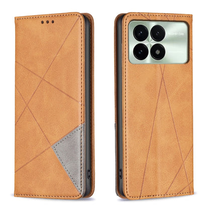 Rhombus Texture Magnetic Leather Phone Case, For Xiaomi Redmi Note 13 Pro+ 5G, For Xiaomi Redmi Note 13 Pro 5G, For Xiaomi 13T / 13T Pro / Redmi K60 Ultra, For Xiaomi Redmi K70 / K70 Pro