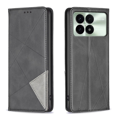 Rhombus Texture Magnetic Leather Phone Case, For Xiaomi Redmi Note 13 Pro+ 5G, For Xiaomi Redmi Note 13 Pro 5G, For Xiaomi 13T / 13T Pro / Redmi K60 Ultra, For Xiaomi Redmi K70 / K70 Pro