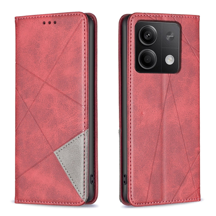 Rhombus Texture Magnetic Leather Phone Case, For Xiaomi Redmi Note 13 4G Global, For Xiaomi Redmi K70E, For Xiaomi Redmi Note 13, For Xiaomi Redmi 13C