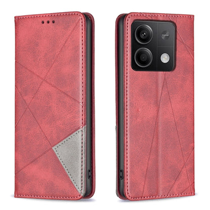 Rhombus Texture Magnetic Leather Phone Case, For Xiaomi Redmi Note 13 4G Global, For Xiaomi Redmi K70E, For Xiaomi Redmi Note 13, For Xiaomi Redmi 13C