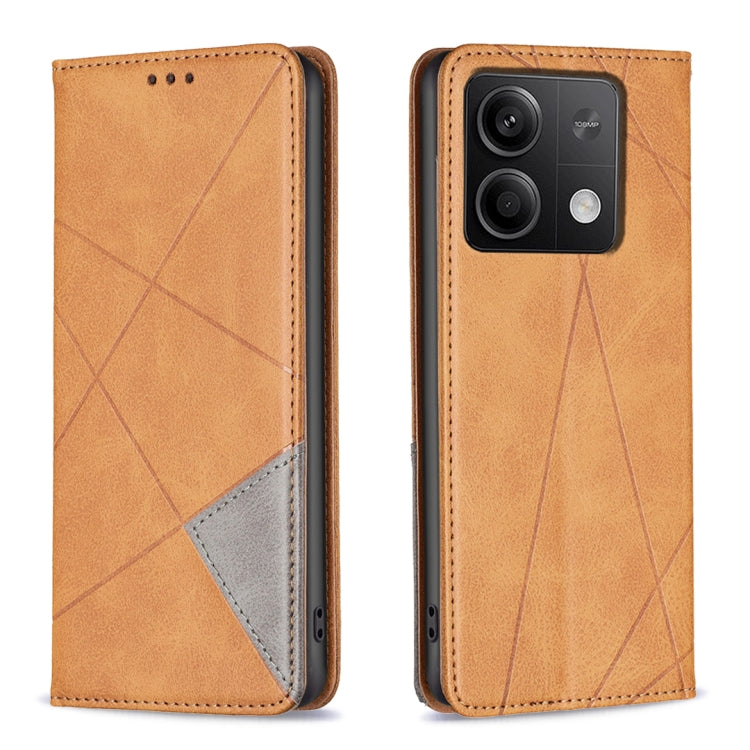Rhombus Texture Magnetic Leather Phone Case, For Xiaomi Redmi Note 13 4G Global, For Xiaomi Redmi K70E, For Xiaomi Redmi Note 13, For Xiaomi Redmi 13C