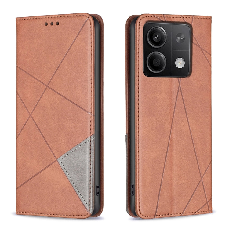 Rhombus Texture Magnetic Leather Phone Case, For Xiaomi Redmi Note 13 4G Global, For Xiaomi Redmi K70E, For Xiaomi Redmi Note 13, For Xiaomi Redmi 13C