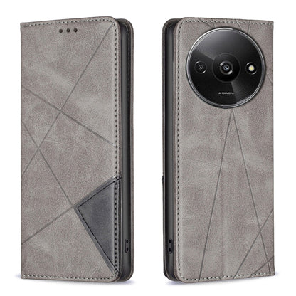Rhombus Texture Magnetic Leather Phone Case, For Xiaomi Poco M6 4G / Redmi 13 4G, For Xiaomi Redmi Note 13 Pro 4G Global, For Xiaomi Poco M6 Pro 4G, For Xiaomi Redmi A3