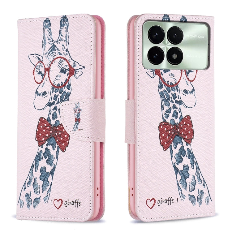 Colored Drawing Pattern Leather Phone Case, For Xiaomi Redmi K70 / K70 Pro