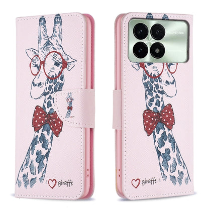 Colored Drawing Pattern Leather Phone Case, For Xiaomi Redmi K70 / K70 Pro