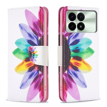Colored Drawing Pattern Leather Phone Case, For Xiaomi Redmi K70 / K70 Pro