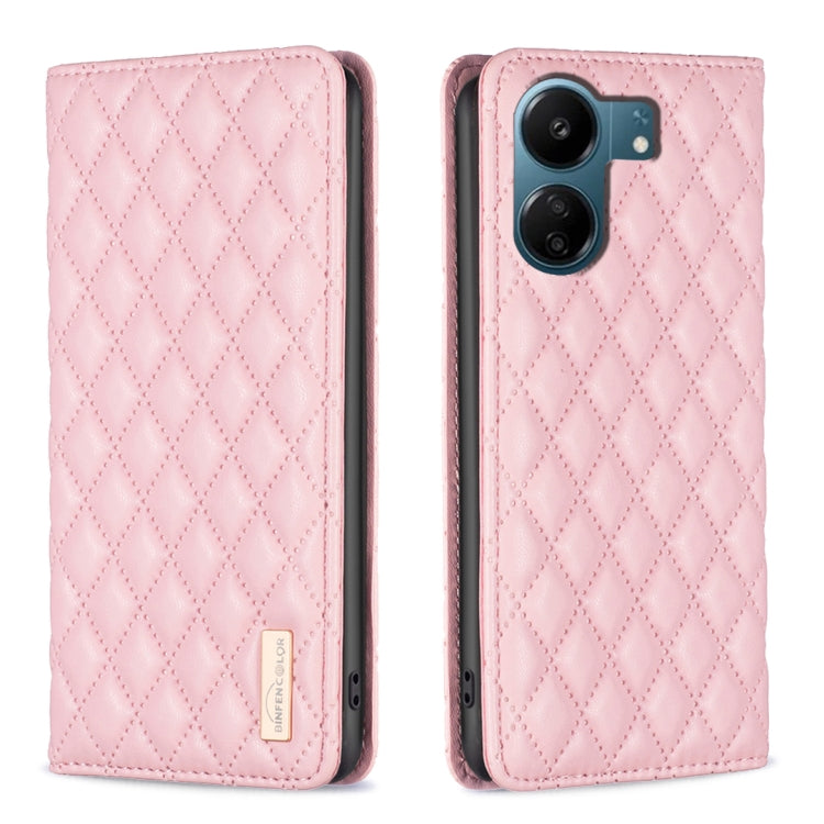 Diamond Lattice Magnetic Leather Flip Phone Case, For Xiaomi Redmi Note 13 4G Global, For Xiaomi Redmi K70E, For Xiaomi Redmi Note 13, For Xiaomi Redmi 13C