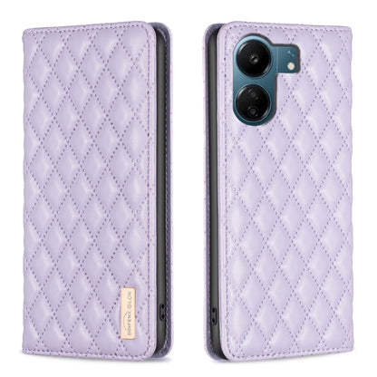 Diamond Lattice Magnetic Leather Flip Phone Case, For Xiaomi Redmi Note 13 4G Global, For Xiaomi Redmi K70E, For Xiaomi Redmi Note 13, For Xiaomi Redmi 13C