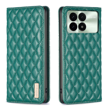 Diamond Lattice Magnetic Leather Flip Phone Case, For Xiaomi Redmi Note 13 4G Global, For Xiaomi Redmi K70E, For Xiaomi Redmi Note 13, For Xiaomi Redmi 13C
