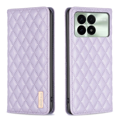 Diamond Lattice Magnetic Leather Flip Phone Case, For Xiaomi Redmi Note 13 4G Global, For Xiaomi Redmi K70E, For Xiaomi Redmi Note 13, For Xiaomi Redmi 13C