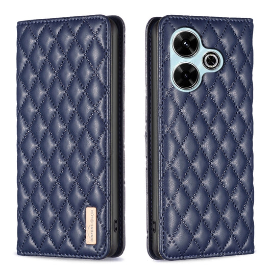 Diamond Lattice Magnetic Leather Flip Phone Case, For Xiaomi Poco M6 4G / Redmi 13 4G, For Xiaomi Redmi Note 13 Pro 4G Global, For Xiaomi Poco M6 Pro 4G, For Xiaomi Redmi A3