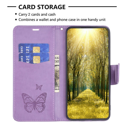 Two Butterflies Embossing Leather Phone Case, For Xiaomi Redmi 13C, For Xiaomi Redmi Note 13 Pro+ 5G, For Xiaomi Redmi Note 13 Pro 5G, For Xiaomi Redmi 12 4G