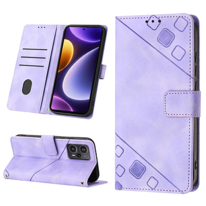 Skin Feel Embossed Leather Phone Case, For Xiaomi Redmi K70 / K70 Pro, For Xiaomi 13T, For Xiaomi Poco F5 5G/Redmi Note 12 Turbo, For Xiaomi Poco F5 Pro 5G/Redmi K60