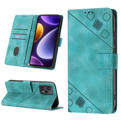 Skin Feel Embossed Leather Phone Case, For Xiaomi Redmi K70 / K70 Pro, For Xiaomi 13T, For Xiaomi Poco F5 5G/Redmi Note 12 Turbo, For Xiaomi Poco F5 Pro 5G/Redmi K60